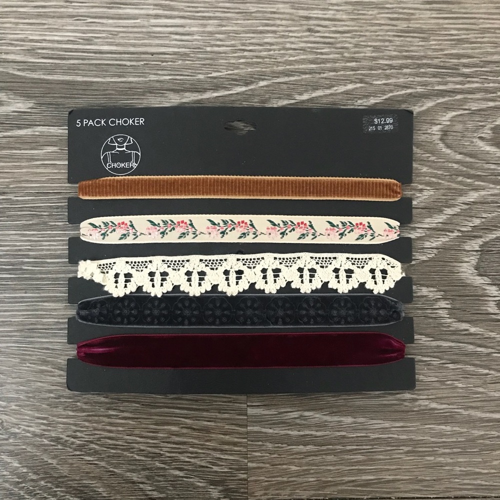 Velvet and Lace Choker Necklace Set